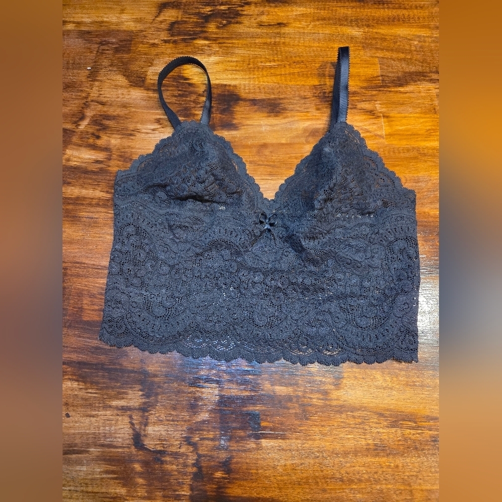 Vintage Lace Cami Top Black with Adjustable Straps Women's